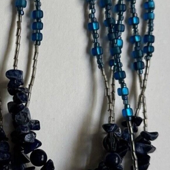 2/$18 SALE Chicos NECKLACE Long Bohemian Boho Fairycore Chip Stone Gypsy - Picture 3 of 8